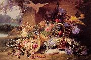 Eugene Bidau Still Life with Flowers France oil painting artist